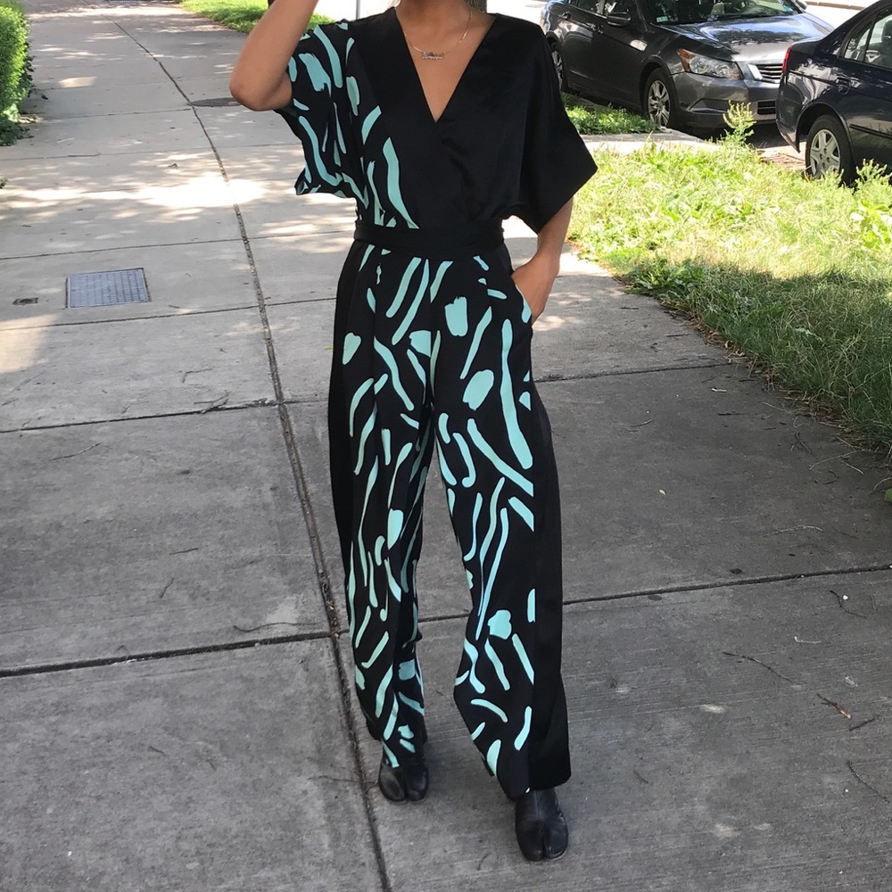 DVF faux wrap jumpsuit